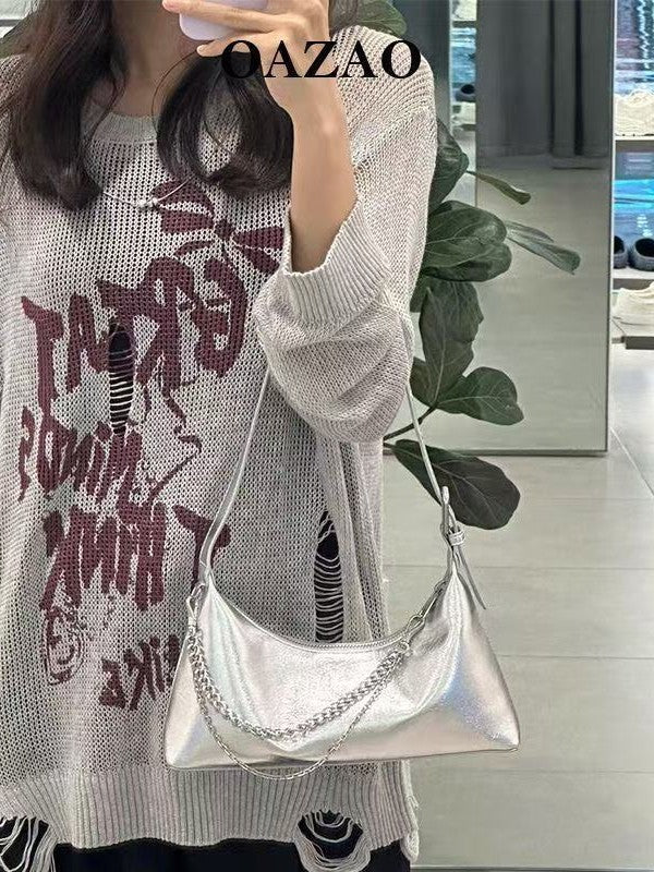 🔥🔥🔥下殺中。2025新款時尚手提腋下包高級感百搭鏈條上班通勤單肩斜挎包女